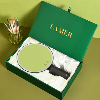 Cosmetic mirror smart beauty mirror led lighted makeup mirror desktop mirror birthday gift souvenir gray smart mirror + outer box + shopping bag + 5x mirror