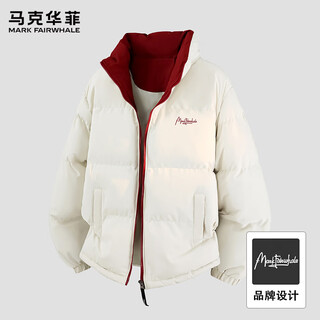 Mark huafei american stand-collar cotton coats for men and women winter new warm contrasting color cotton coats couples cotton jackets khaki s