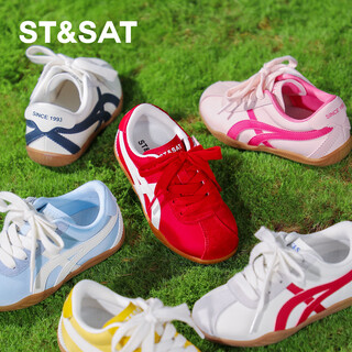 Saturday (st&sat) children's shoes, children's sports shoes, girls' non-slip, comfortable, breathable, versatile, lightweight moral training shoes, 2026 spring new single shoes, mi tibetan blue 30, inner length 19.5cm