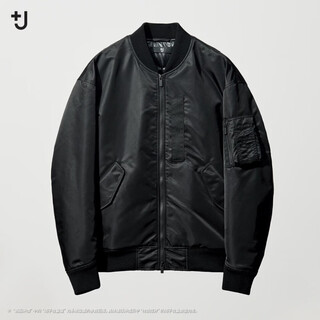 Uniqlo men's and women's high performance composite bomber jacket/coat jacket 485339 09 black m