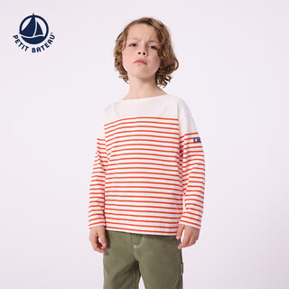 Petit bateau 2026 spring and summer new product french petitbateau small sailboat children's clothing children's long-sleeved t-shirt a0fr702 red/white one size 120cm