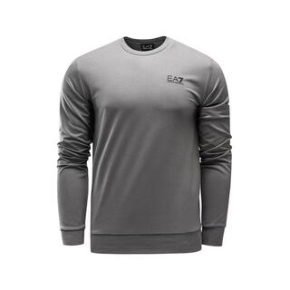 Emporio armani men's sweater warm and comfortable gray cotton daily casual top simple gray one size | xxl