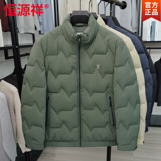 Hengyuanxiang winter men's short down jacket korean style thickened warm fashionable stand collar sports windproof new winter jacket men green l