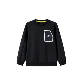 361 shopping mall same style children's clothing boys' warm pullover sweatshirt 2026 spring new fleece sweatshirt classic black 150 cm