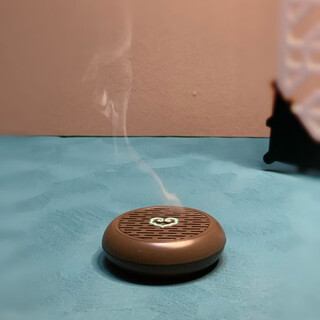 Shantou lincun copper alloy love chinese style incense burner office living room aromatherapy tray ruyi love stove