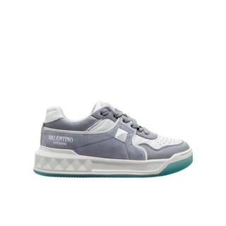 Valentino (valentino) women's casual shoes, comfortable, cushioning, lightweight, wear-resistant, breathable design, low-top shoes, calfskin upper, rubber sole, gray 35