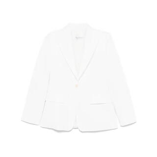 Max mara women's jacket warm and windproof white workplace formal jacket simple white one size | 44