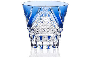 Kagami crystal glass whiskey glass blue mount fuji cold wine glass blue 140ml