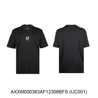 Armani (armani exchange) t-shirt classic solid color letter round neck short-sleeved t-shirt for men (2026 new style) axxm000363af12308bfs (uc001) m