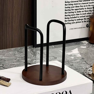 Yusenyi high-looking paper cup holder cup cup holder desktop coffee table storage rack tea cup holder single cup position - black