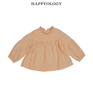 Happyology british girls' shirt long-sleeved linen children's clothing baby autumn top children's shirt
