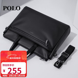 Polo briefcase men's business handbag men's 16-inch computer bag men's conference briefcase business trip shoulder bag men