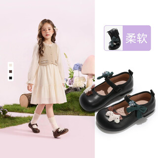 Tongmeng sunny children's leather shoes soft sole princess shoes 2026 new spring girls' shoes female baby doudou shoes single shoes