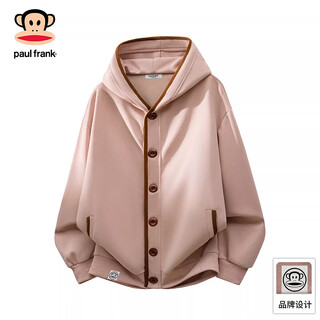 Big mouth monkey (paul frank) hong kong style retro casual sweatshirt men's 2026 spring new loose comfortable fashion trendy brand handsome versatile top pink official authentic s recommended 90-105jin jin equals 0.5 kg