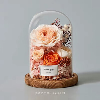 Yingtang immortal flower dried flower real flower rose gift box bouquet decoration for girls and friends for boudoir birthday multiple vibrant orange flowers