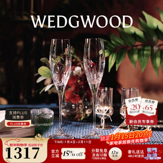 Wedgwood new year's gift verawang duchess crystal champagne glass & candle holder duchess champagne glass + candle holder