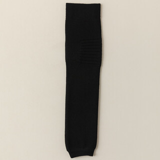 Shijanu's new thickened terry knee socks for women, autumn and winter high-top over-the-knee anti-slip stockings xc2413 wool socks set_black 1 pair one size