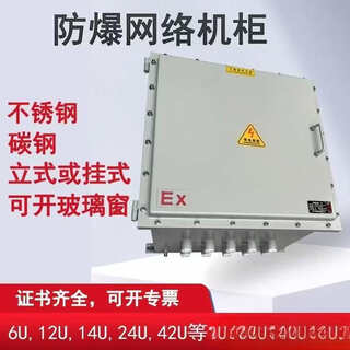 Explosion-proof network cabinet, anti-corrosion distribution box cabinet, carbon steel weak current cabinet, stainless steel switch chassis iib/iic monitoring 9u