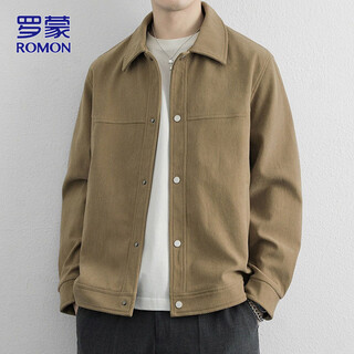 Romon jacket men's spring loose high-end executive business jacket men's casual tops men's khaki xl