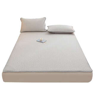 Yusenyi summer mat, ice silk mat, three-piece set, solid color sheets, fitted sheet, summer mat, air-conditioned mat, washable, fitted sheet, single piece, fashionable 0.9m bed