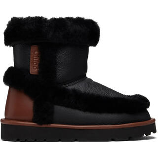 Chloe light luxury women's black & brown dolcie ankle boots darkness brown 20 | 38 it