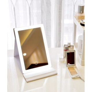 High definition led cosmetic mirror desktop folding mirror and home dormitory travel portable filled light desktop cosmetic mirror white cosmetic mirror