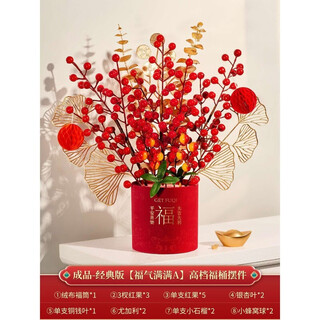 Xushansi 2026 new new year living room decoration year of the snake spring festival new year's day decoration supplies fortune fruit bucket ornaments finished products - classic version full of blessings a high-end fu bucket ornaments no specifications