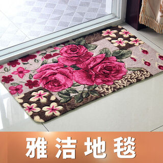 Fantasy cut flower blanket floor mat carpet absorbent mat bathroom entrance door mat white stone thickened 100x150cm