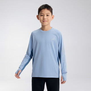 Adidas boys' round neck pullover sports casual long-sleeved t-shirt kg5966 kg5966 one size fits all 128