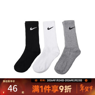 Nike (nike) taobo running training fitness moisture-absorbent breathable mid-calf sports socks casual socks sx4704-901 sx4704-901 one size m