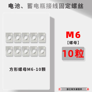 Hualeji electric motorcycle battery screw 12v universal battery bolt m5m6 cross screw hexagonal padded flat bottom m6 square nut 10 pieces