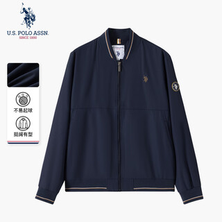 U.s. polo assn. shopping mall same style jacket men's spring and autumn business casual baseball collar jacket men's high-end windproof commuter top