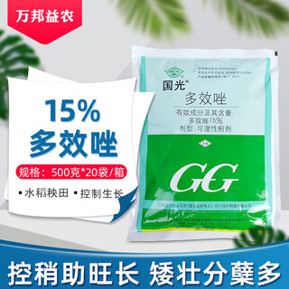 Guoguang paclobutrazol 15% multi-effect file plant growth regulator rice seedling field dwarfing agent tube dwarf growth promotion anti-crazy growth medicine 500g