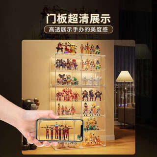 Yusenyi figure display cabinet suitable for creating a family transparent storage box dust-proof model display shelf 1 grid (desktop storage) overall high definition
