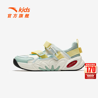 Anta (anta) children's sandals girls' shoes 2026 autumn and winter new product succulent mary jane outdoor sports shoes beach shoes black/mud lime/new oxygen green-1 34