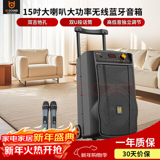 Bader bd-1568b square dance speaker outdoor high power volume wireless bluetooth portable mobile trolley speaker karaoke dancing pangu 15-inch dual microphone