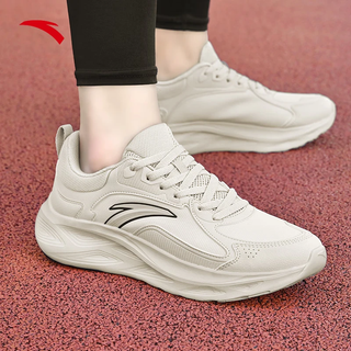 Anta men's leather warm sports shoes 2025 winter commuting casual shoes lightweight water-repellent cushioned running shoes plain mist gray-6 density mesh version-waterproof and anti-slip 42 (male 8.5)