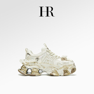 Hr golden yarn dream helena women's shoes 2026 spring new pearl string bow casual dad shoes mi jin 35