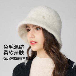 Kenmont one-piece woven fisherman hat for women with large head circumference, temperament, ear protection, dome furry basin hat, small face, km-5295