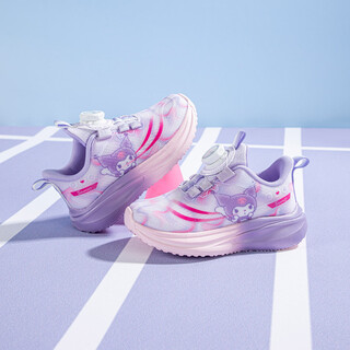 Hello kitty children's shoes, girls' sports shoes, kuromi twist-button running shoes, children's breathable lightweight sports shoes 6906 purple 26