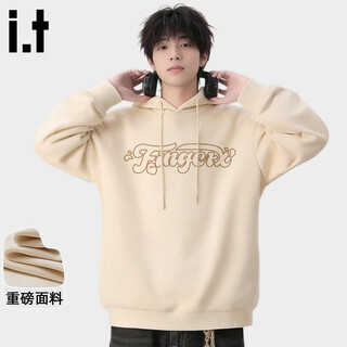 Fingercroxx it men's trendy brand sweatshirt spring new hooded jacket american loose casual pullover top light rice 5xl