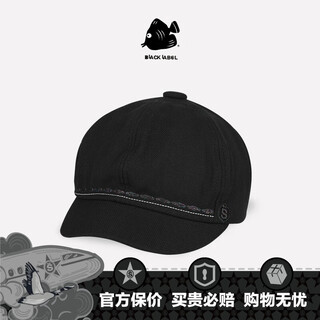 Swof care swof black label retro women's black hat small brim adjustable newsboy hat black/black one size suitable for head circumference 56-60cm