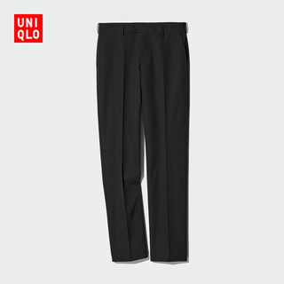 Uniqlo extra long men's easy-care quick-drying elastic lightweight trousers/casual 26 spring and summer new style 482903 09 black 79/170/78a