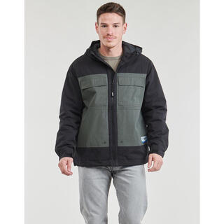 Levi's 26 new men's casual jacket windproof warm hooded color block outdoor daily jacket casual black one size | s