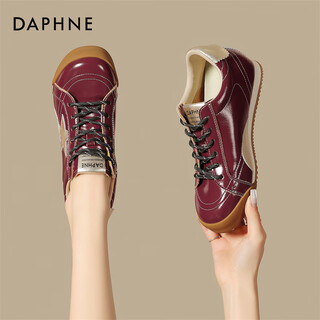 Daphne thick-soled lightweight casual shoes for women spring new inner heightening soft-soled comfortable sneakers red 38