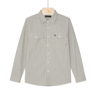 Paul peter (paulo pedro) counter same style men's new fashion casual versatile comfortable trendy pure cotton striped shirt cufac00430 green cufac00430 m (170) 90-110jin jin equals 0.5 kg