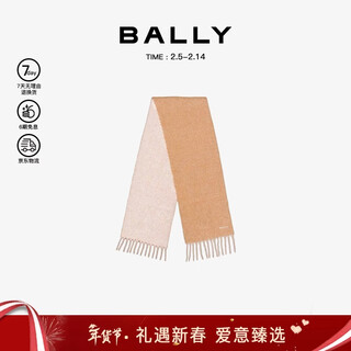 Bally women's cashmere wool scarf simple warm scarf 6312154 brown