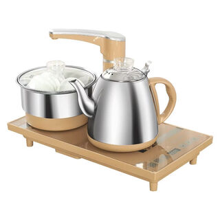 Wing fantasy german imported quality tea table kettle tea set all-in-one fully automatic water supply electric kettle set tea table inlay ordinary stainless steel version gold fully automatic double oven 20*37cm