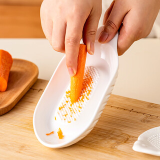 Pupan ginger garlic ceramic grinder kitchen manual garlic grinder ginger paste food supplement plate garlic bowl fish shape japanese ceramic grinding disk comes with grinding brush