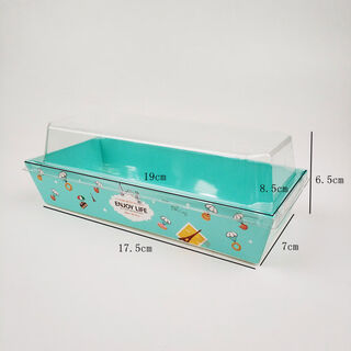 Food box plastic covered sandwich box point box puff box long box color iron 50 pcs